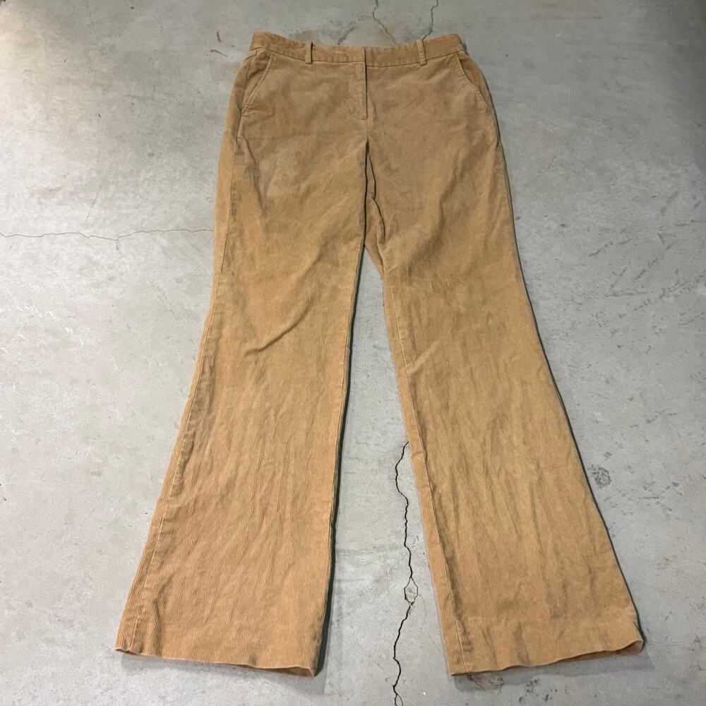 Brooks Brothers Corduroy Pants Size 4 Tan Womens Wide Leg